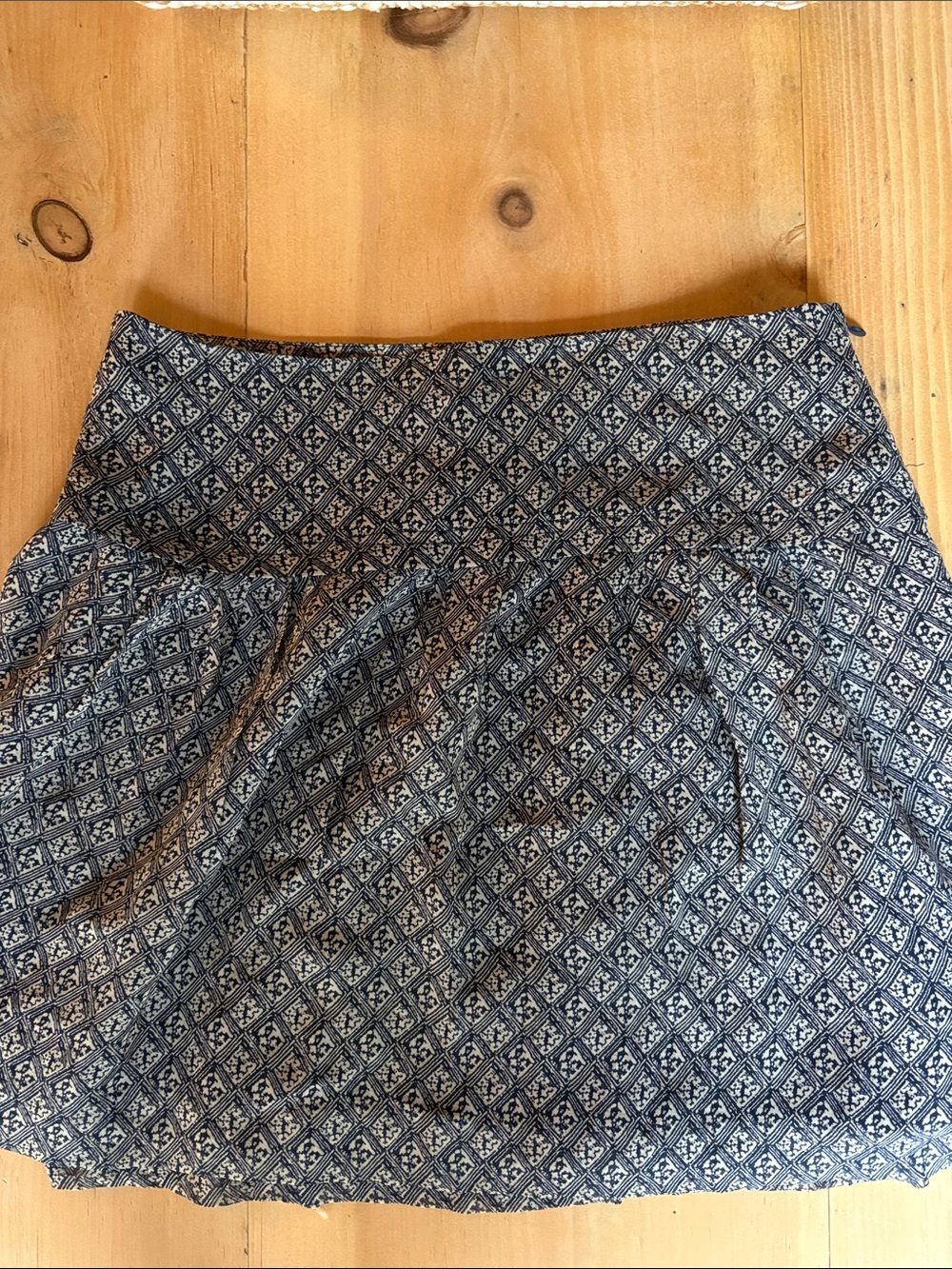 Madewell Blue and White Geometric Skirt Size 2